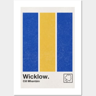 County Wicklow / Original Retro Style Minimalist Poster Design Posters and Art